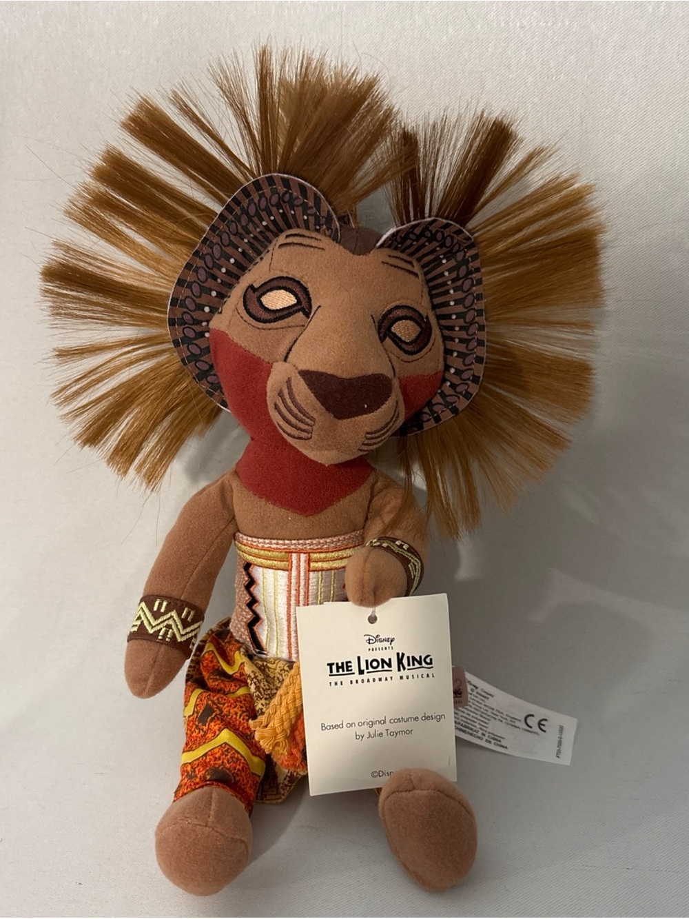 The Lion King Simba Broadway Musical Plush - Brown & Rust